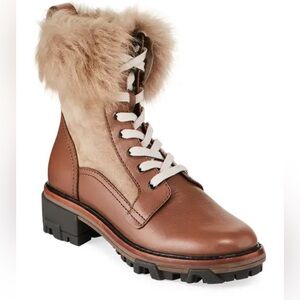 Rag & Bone Shiloh fur trimmed boot size 38 or7.5